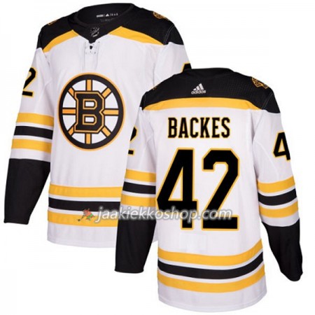 Miehille NHL Boston Bruins Pelipaita David Backes 42 Adidas 2017-2018 Valkoinen Authentic